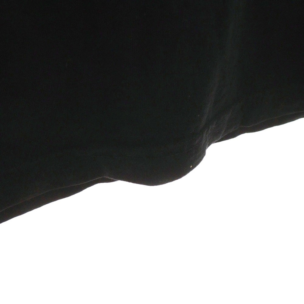 LONELY 論理(ロンリー) フロントプリント 長袖Tシャツ ロングスリーブカットソー ブラック