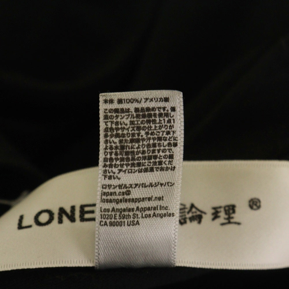 LONELY 論理(ロンリー) フロントプリント 長袖Tシャツ ロングスリーブカットソー ブラック