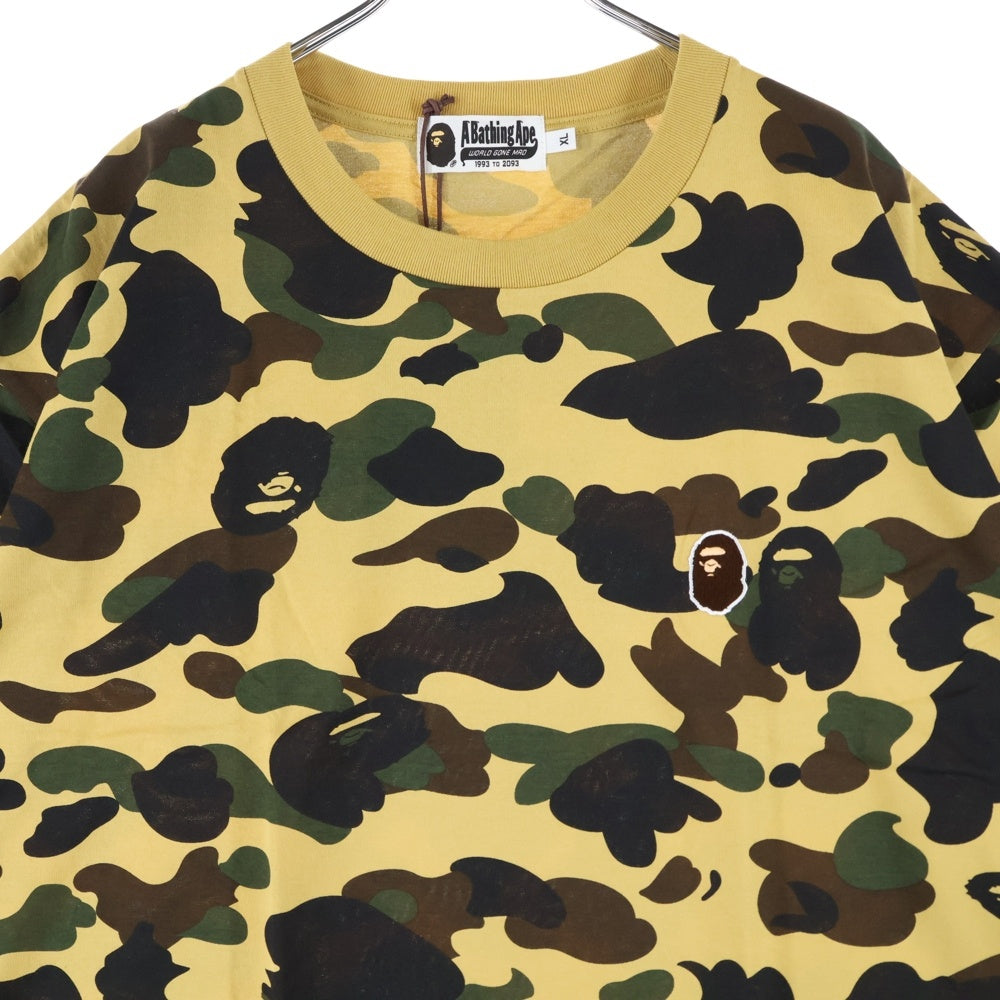 A BATHING APE(アベイシングエイプ) 1ST CAMO ONE POINT TEE APE HEAD 半袖 クルーネック Tシャツ カモフラ 1K70109011