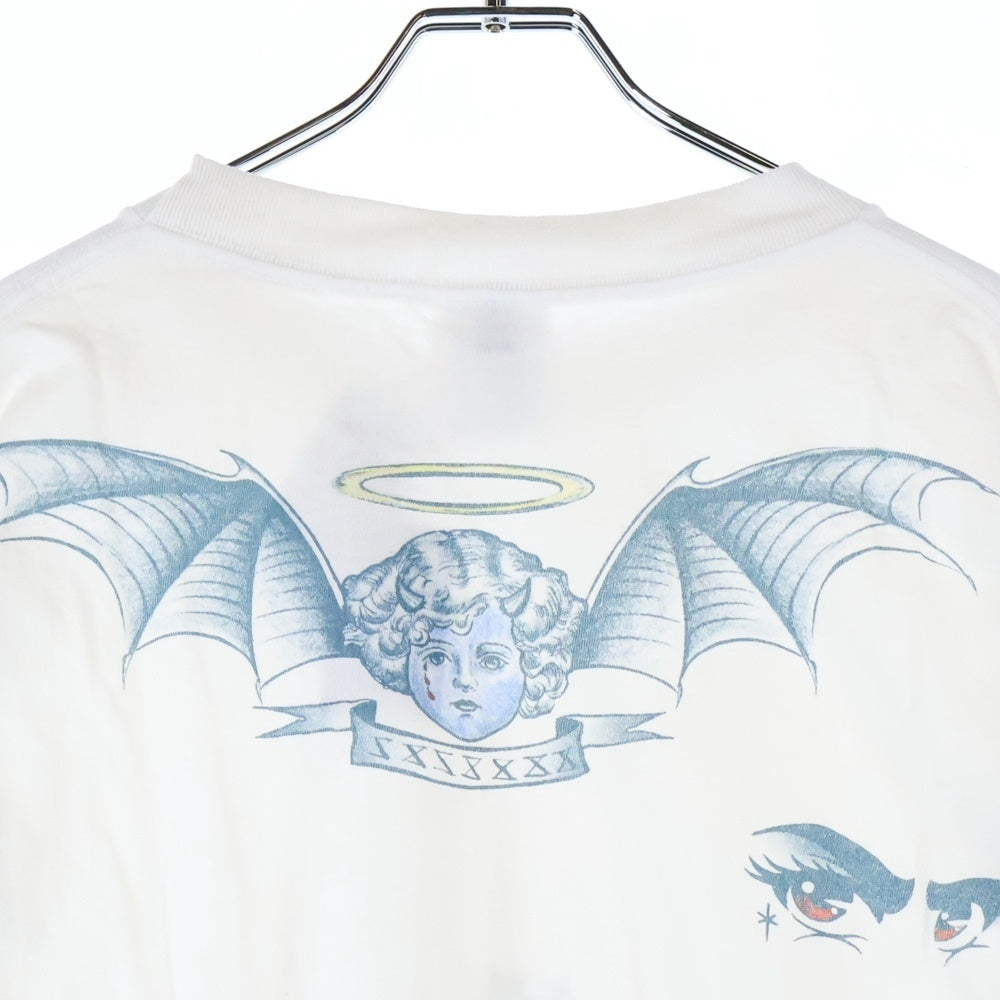 SAINT MICHAEL(セントマイケル) 25AW TATOO DW_LS TEE タトゥープリント 長袖カットソー クルーネック ロングスリーブ ホワイト SM-HR1-0000-C29