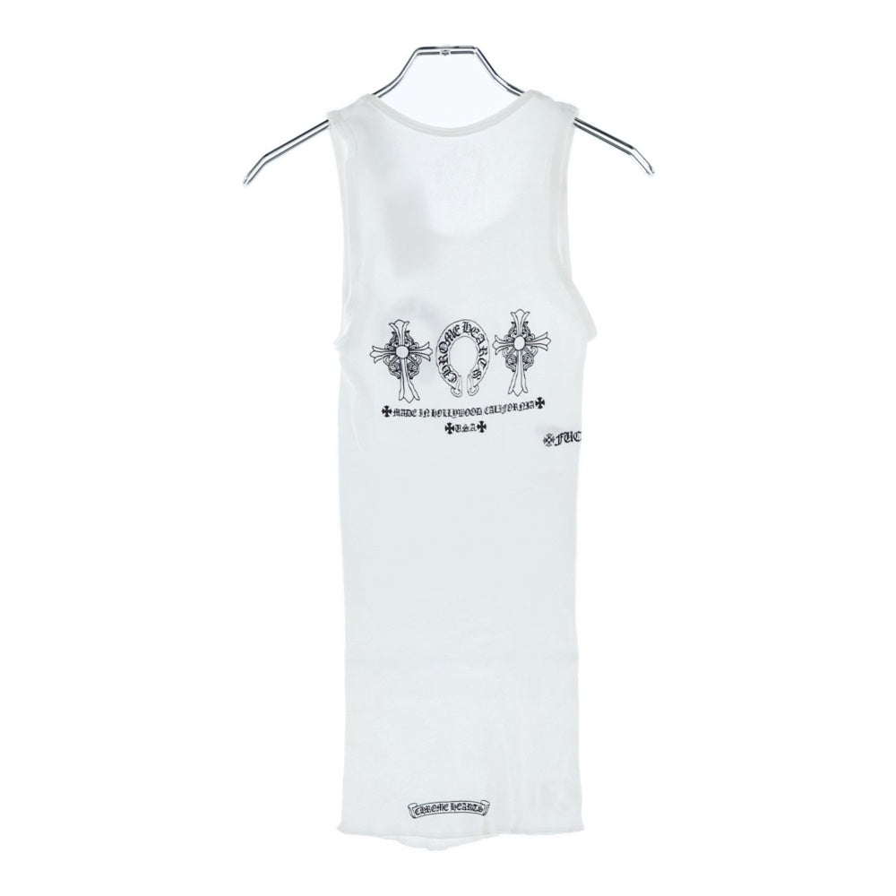 CHROME HEARTS(クロムハーツ) Made In Hollywood Logo メイドインハリウッド ホースシューロゴ バックプリント タンクトップ ホワイト