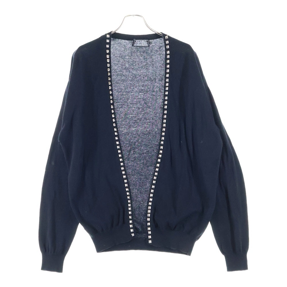 HYSTERIC GLAMOUR(ヒステリックグラマー) 21AW Studs Cardigan スタッズカーディガン コットン ブラック 02213ND01