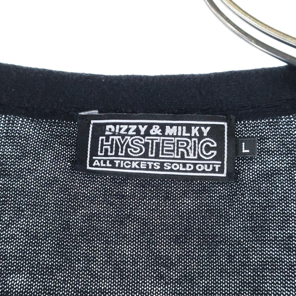 HYSTERIC GLAMOUR(ヒステリックグラマー) 21AW Studs Cardigan スタッズカーディガン コットン ブラック 02213ND01