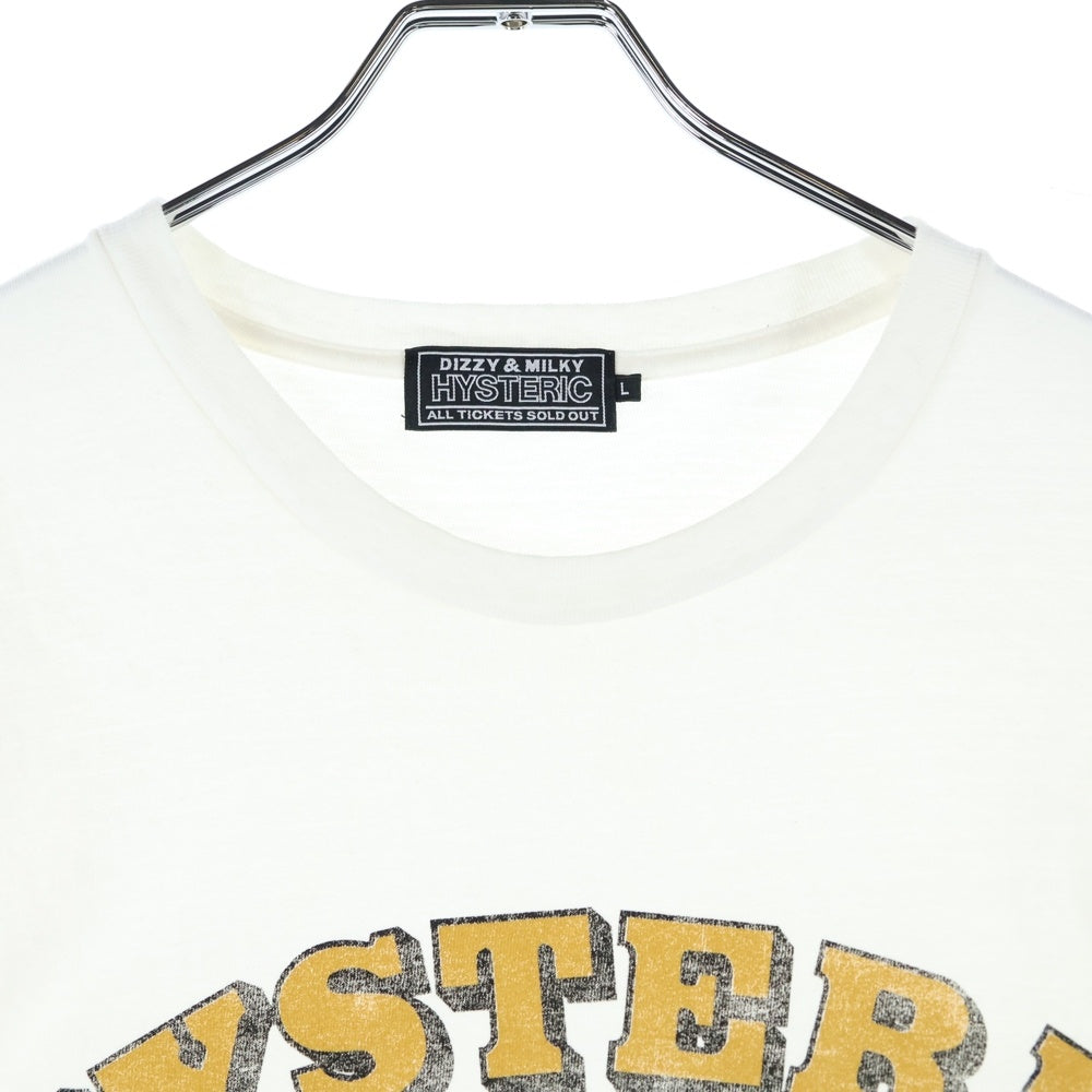 HYSTERIC GLAMOUR(ヒステリックグラマー) GRATEFUL HYS グレイトフルヒス フロントプリント クルーネックTシャツ 半袖カットソー ホワイト 02251CT20