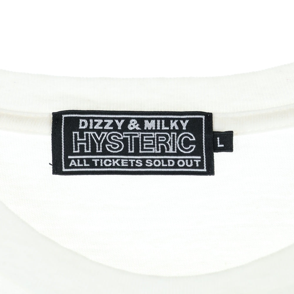 HYSTERIC GLAMOUR(ヒステリックグラマー) GRATEFUL HYS グレイトフルヒス フロントプリント クルーネックTシャツ 半袖カットソー ホワイト 02251CT20