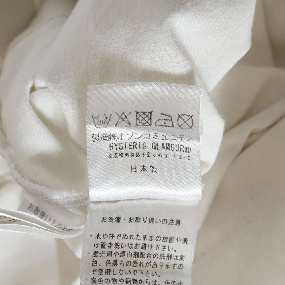 HYSTERIC GLAMOUR(ヒステリックグラマー) ×SIENA BARNES シエナバーンズ クルーネックTシャツ 半袖カットソー ホワイト 06223CT03