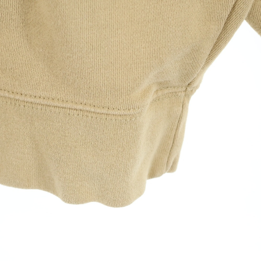 NO BRAND(ノーブランド) TOP JIMMY 胸ロゴ クルーネックスウェット トレーナー キャメル