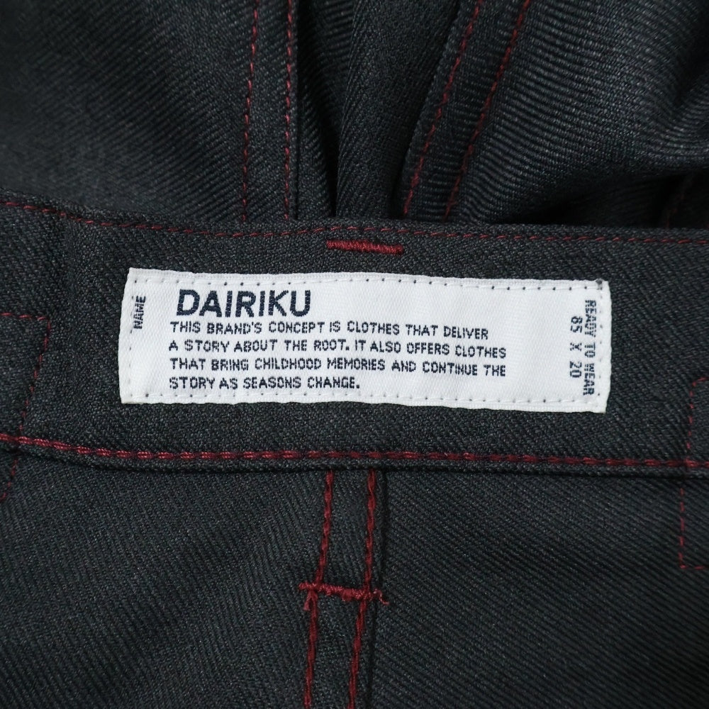 DAIRIKU(ダイリク) 19SS FLASHER PRESSED PANTS センタープレス フラッシャープレスドパンツ グレー 19SS B-3