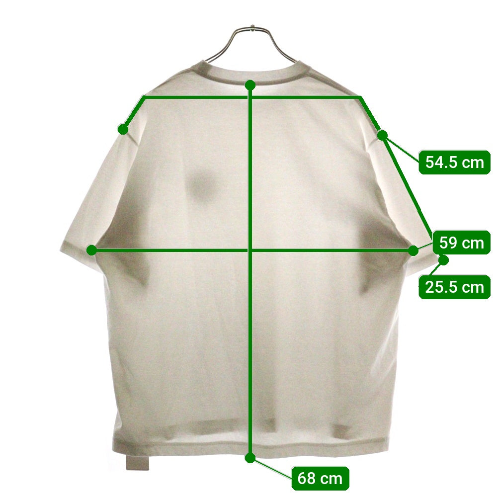 The Ennoy Professional(エンノイプロフェッショナル) 25SS CIRCLE E DRIP T-SHIRT TEE サークルE ドリップロゴ クルーネックTシャツ 半袖カットソー ホワイト SS25BRENCT03AM