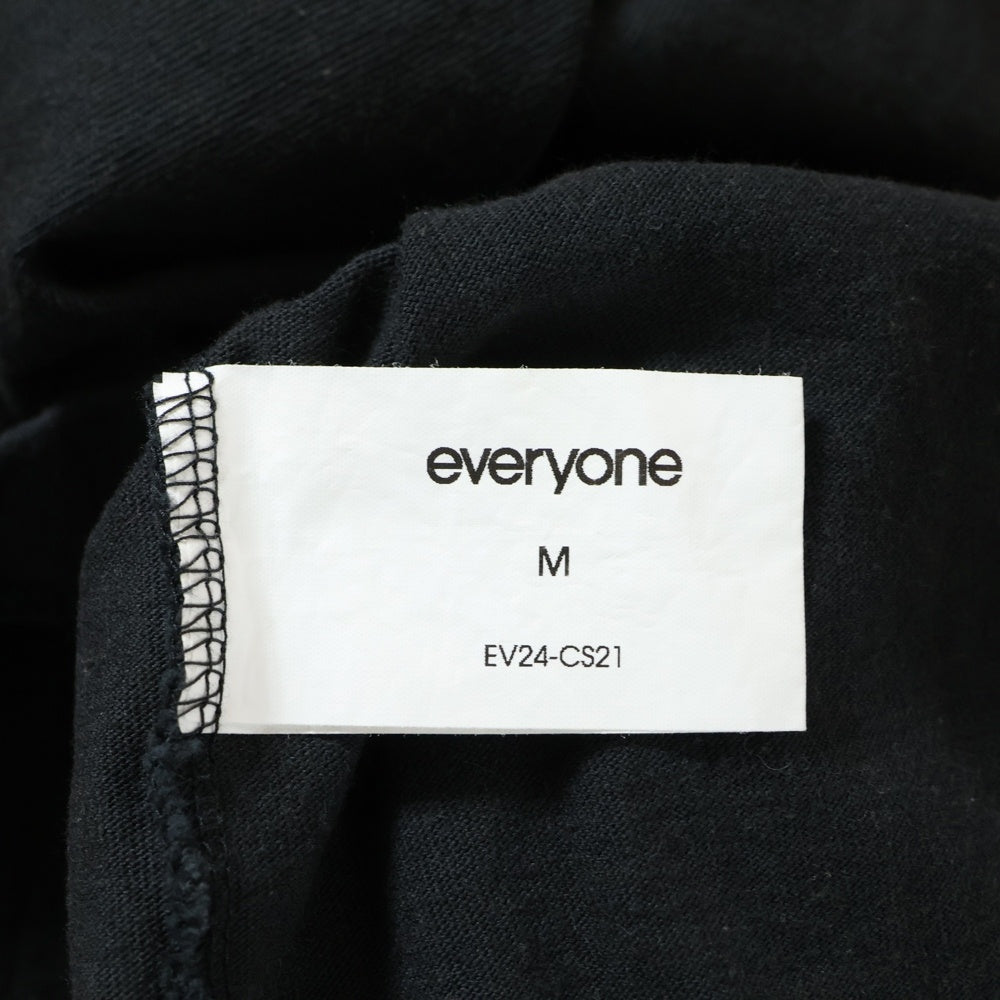 everyone(エブリワン) コットン クルーネックTシャツ 半袖カットソー ブラック EV24-CS21