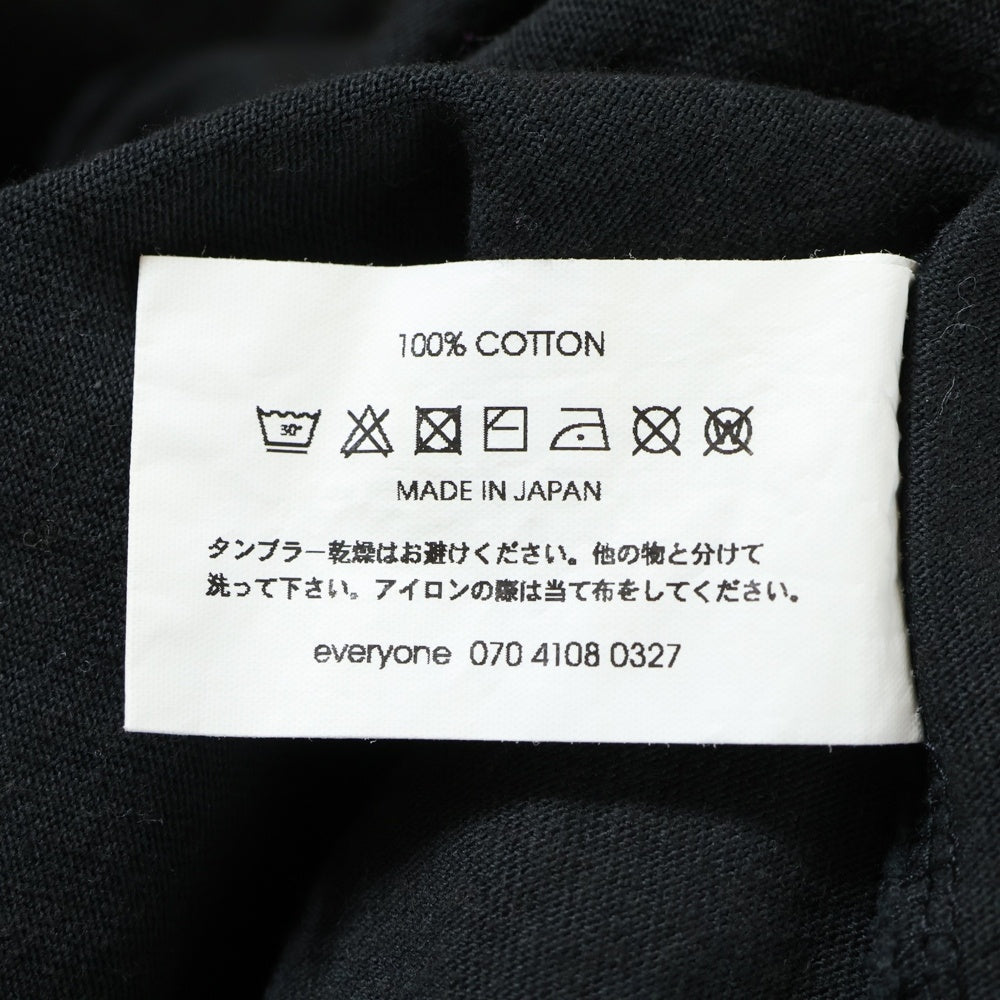 everyone(エブリワン) コットン クルーネックTシャツ 半袖カットソー ブラック EV24-CS21