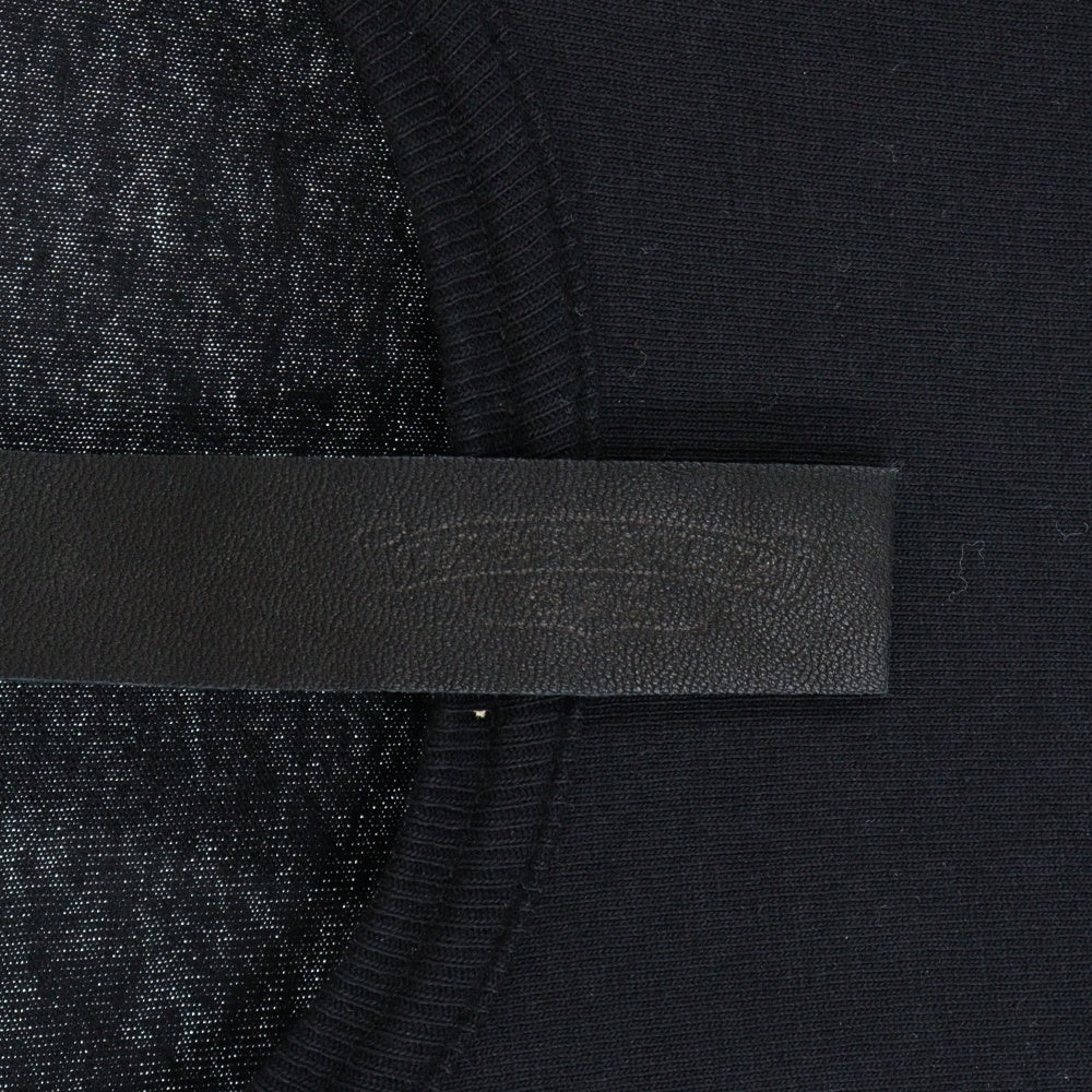 CHROME HEARTS(クロムハーツ) YNOT L/S TEE フロントロゴ刺繍 袖CHクロス刺繍 クルーネック 長袖Tシャツ ブラック