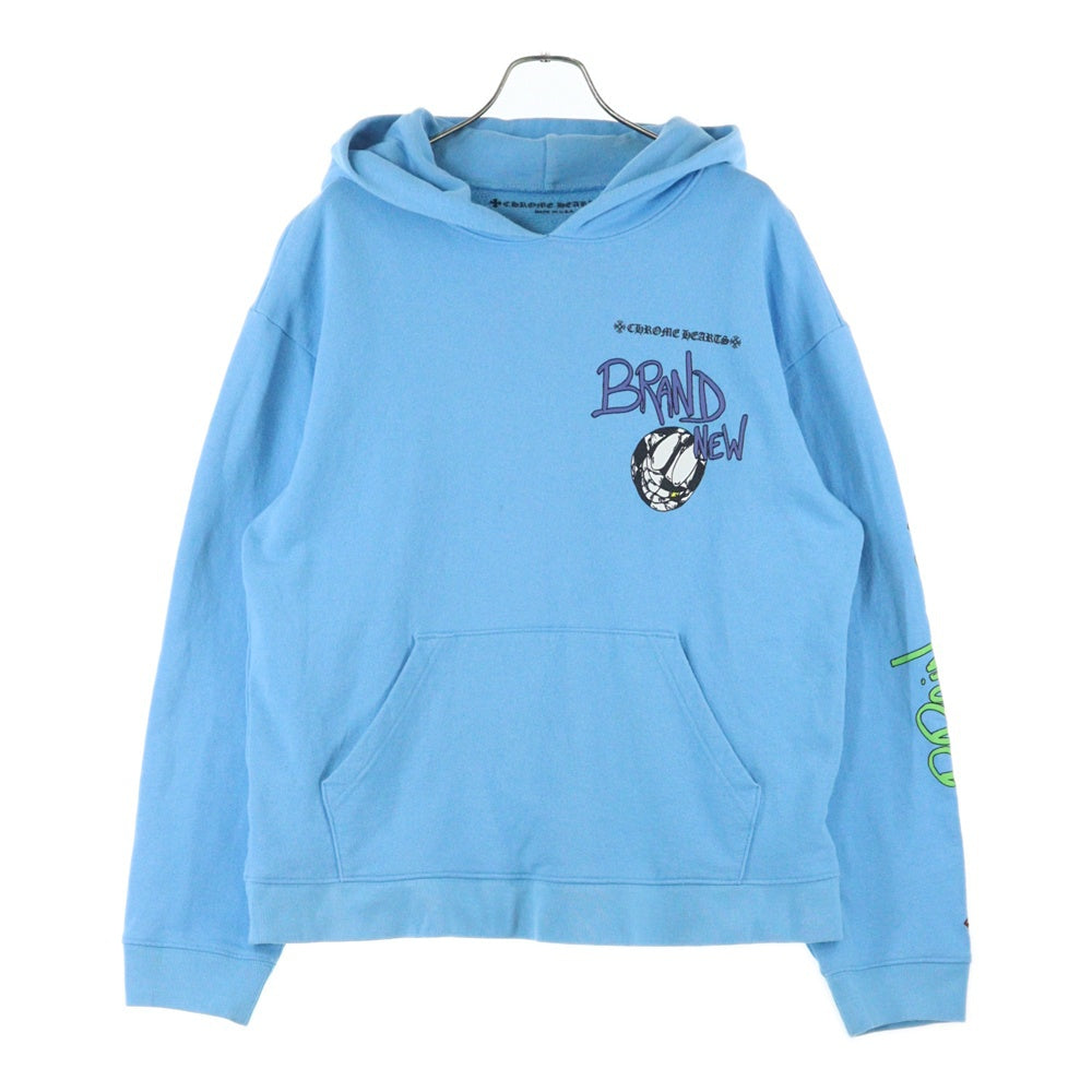 CHROME HEARTS(クロムハーツ) ×MATTY BOY BRAIN NEW PULLOVER HOODIE マッティボーイ ブレインニュー プリントフーディー プルオーバーパーカー ブルー