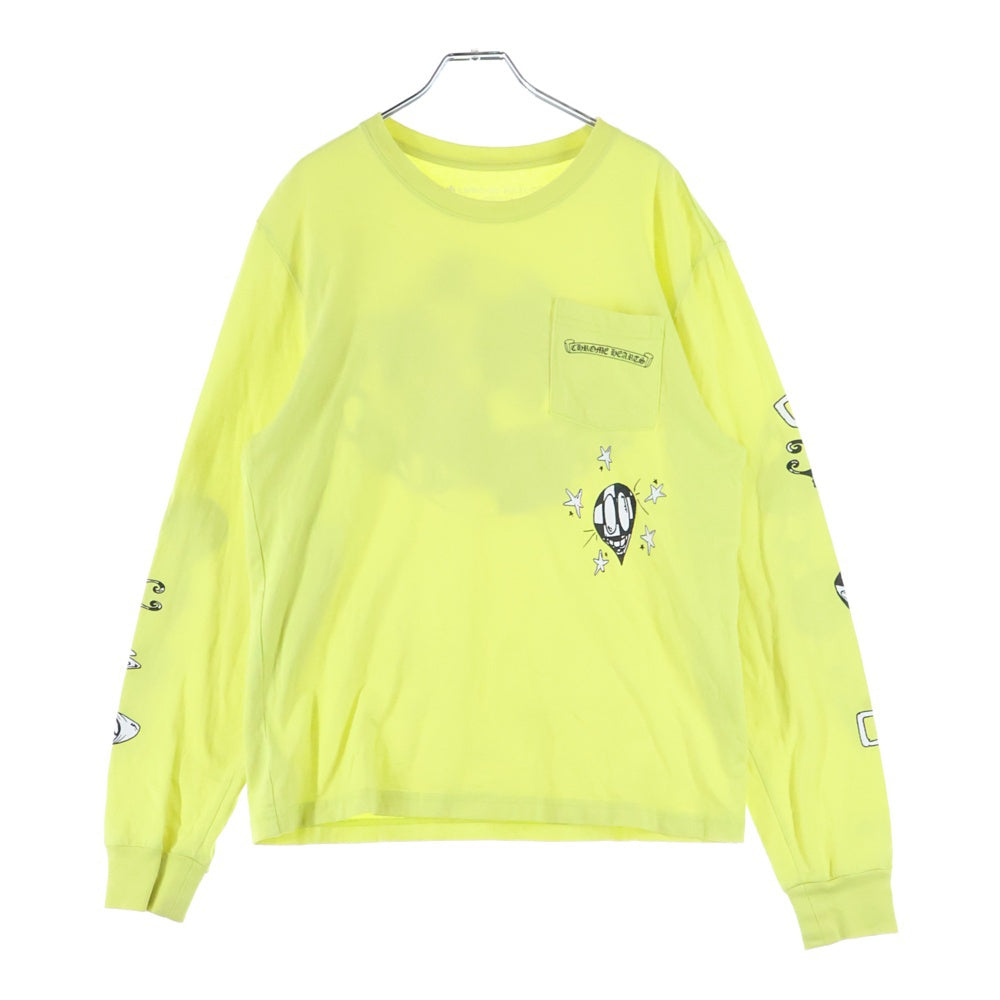 CHROME HEARTS(クロムハーツ) 22AW MATTY BOY PPO HRDWR GRN LS Tee マッティボーイ プリント クルーネック 長袖Tシャツ イエロー