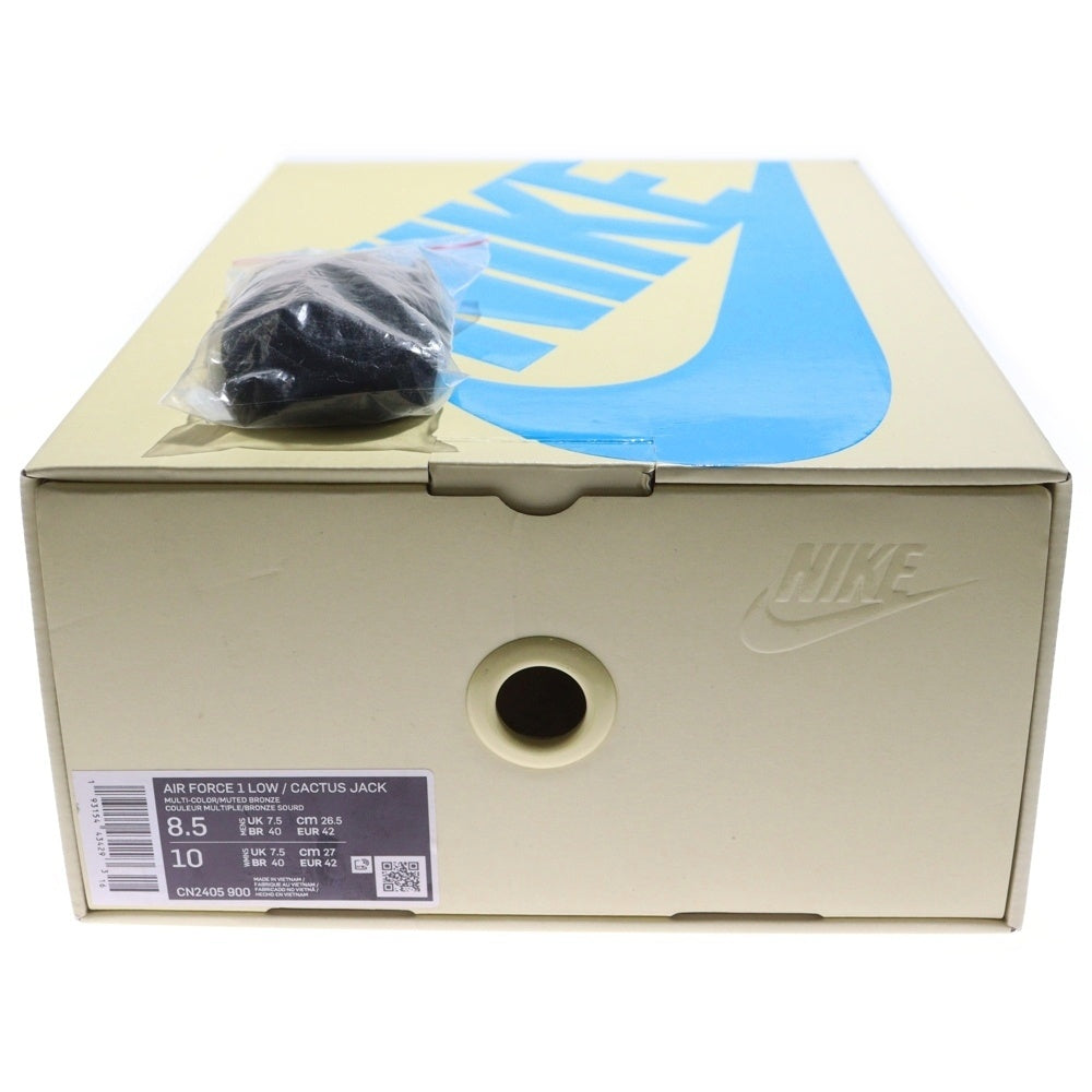 NIKE(ナイキ) ×TRAVIS SCOTT AIR FORCE 1 LOW CACTUS JACK トラヴィススコット エアフォース1 カクタスジャック ローカットスニーカー マルチ US8.5/26.5cm CN2405‐900