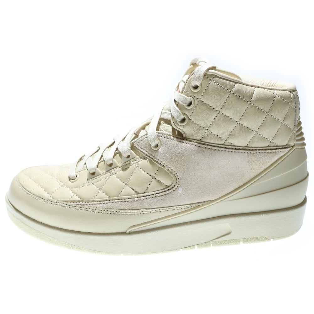 NIKE(ナイキ) ×JUST DON AIR JORDAN 2 RETRO BEACH ジャストドン エアジョーダン2レトロ ビーチ ハイカットスニーカー ベージュ US9.5/27.5cm 834825-250