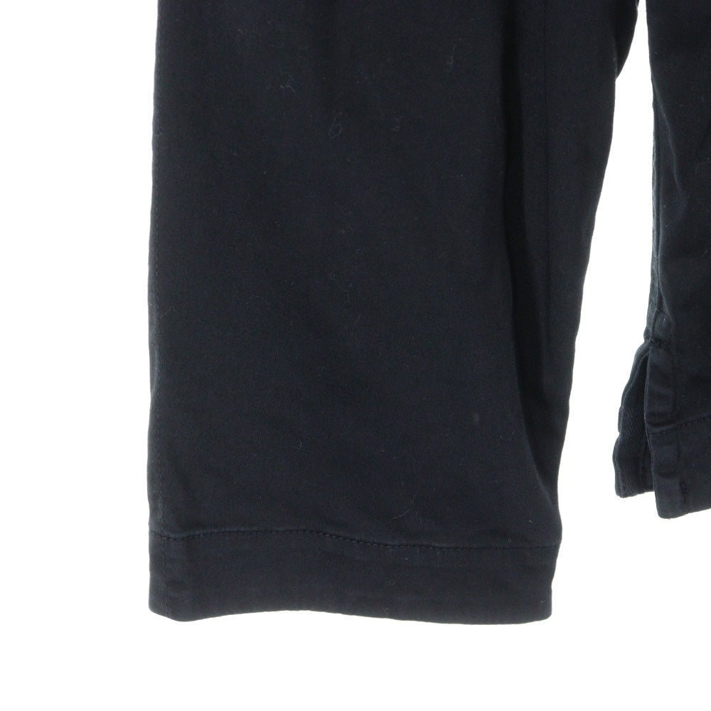 STONE ISLAND(ストーンアイランド) 袖ロゴワッペン オーガニックコットン ダブルジップ オーバーシャツジャケット ブルゾン ブラック 811512808 V0029