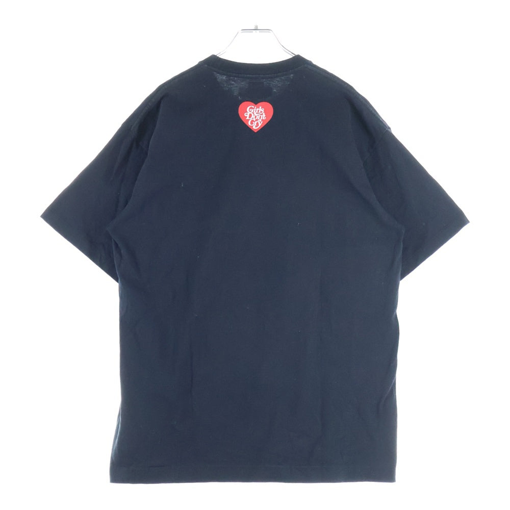 HUMAN MADE(ヒューマンメイド) ×UNDERCOVER LAST ORGY2 フロントプリント クルーネックTシャツ 半袖カットソー ブラック