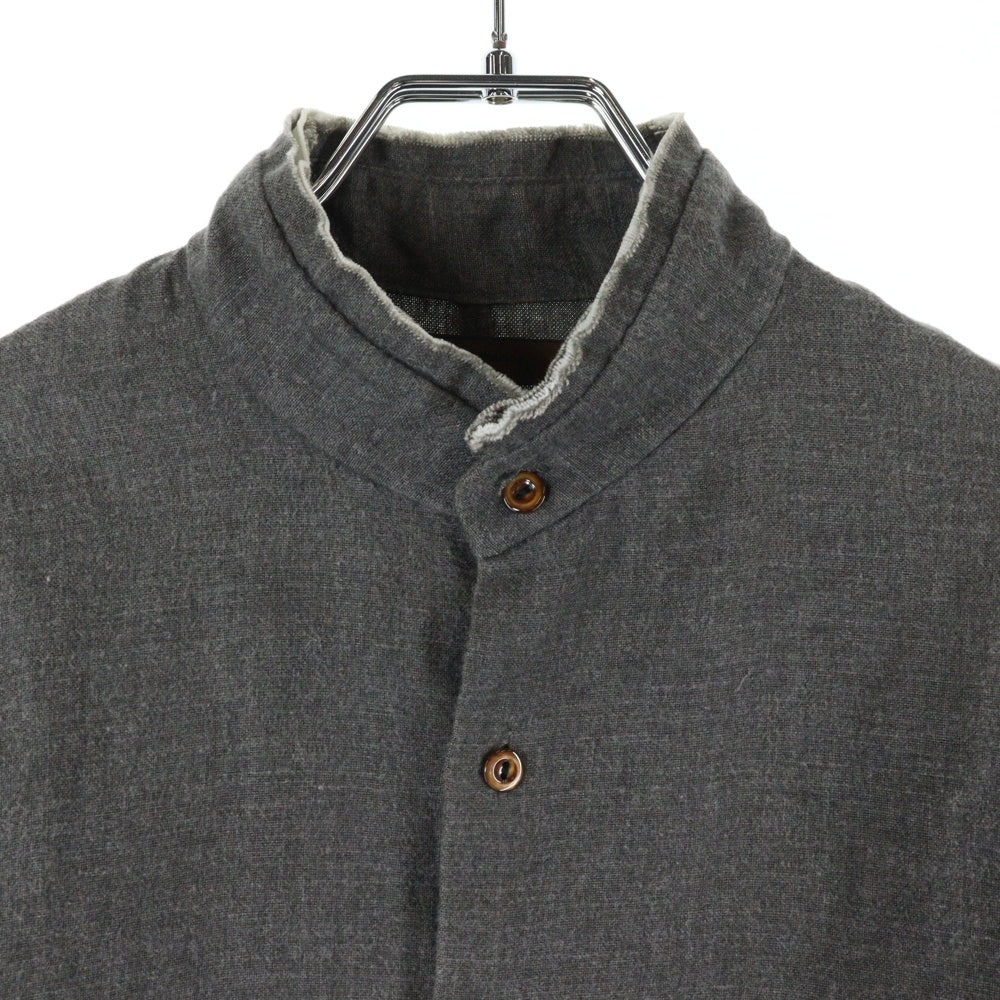 NO BRAND(ノーブランド) Honor Gathering オナーギャザリング リネンシャツ Linen Shirt シャツ グレー 15AW-S03