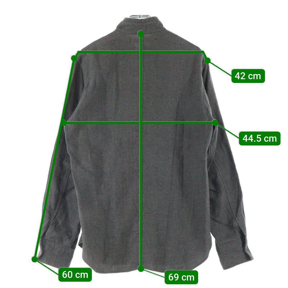 NO BRAND(ノーブランド) Honor Gathering オナーギャザリング リネンシャツ Linen Shirt シャツ グレー 15AW-S03