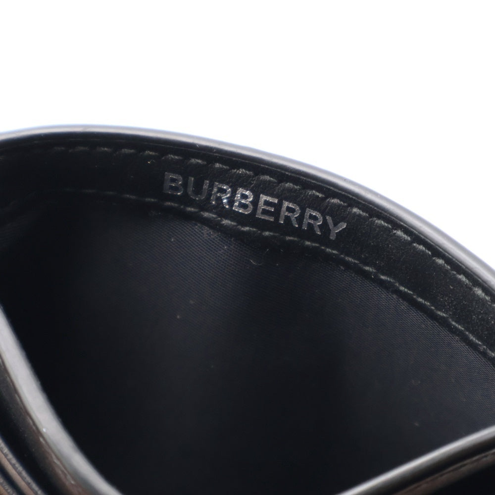 BURBERRY(バーバリー) チェック柄 レザー マネークリップ付 カードケース ベージュ