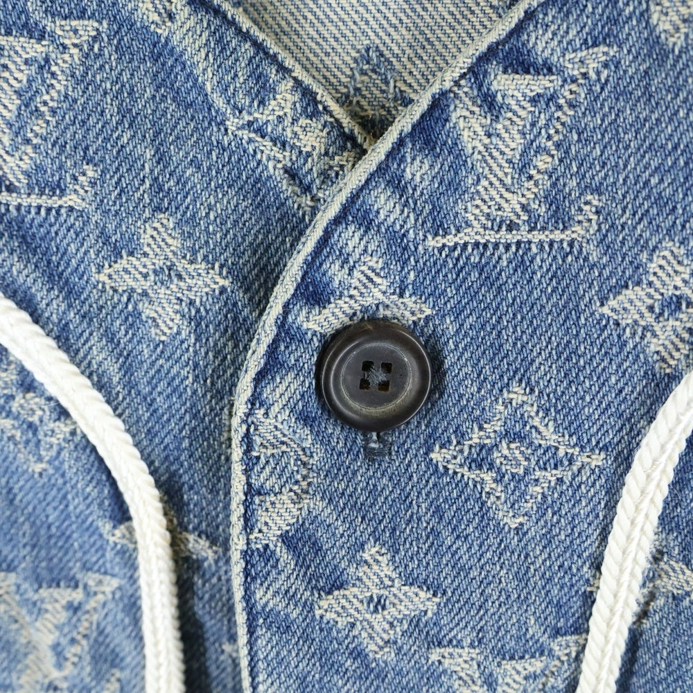 SUPREME(シュプリーム) 17AW Jacquard Denim Baseball Jersey モノグラム ジャガードデニムベースボールジャージー 半袖シャツ インディゴ HDD92WALL 406N