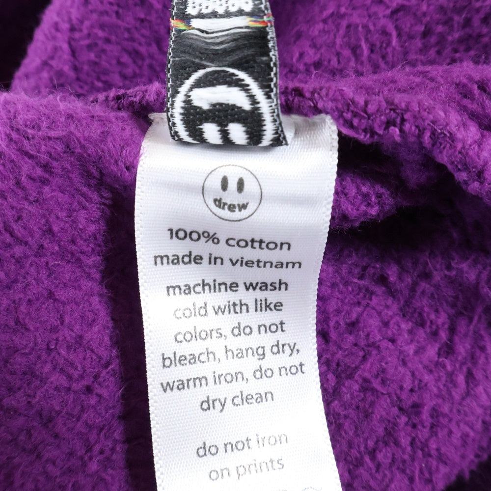 drew house(ドリューハウス) FRONT LOGO MASCOT HOODIE フロントロゴプリントプルオーバースウェットパーカー フーディー パープル