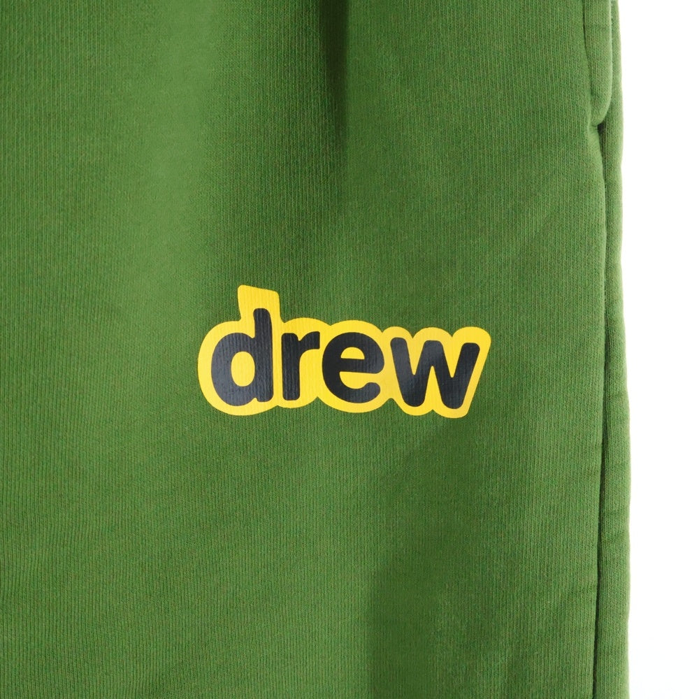 drew house(ドリューハウス) フロントロゴプリント コットン スウェットパンツ グリーン