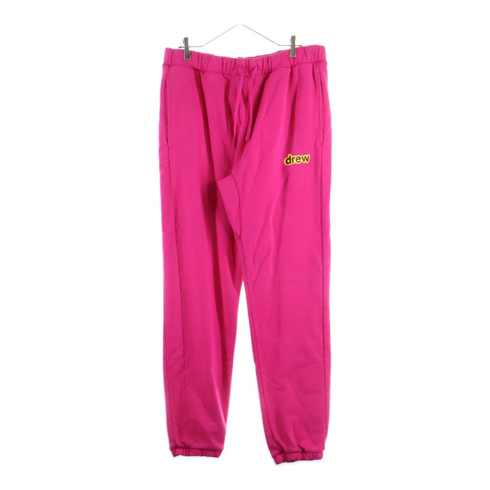 drew house(ドリューハウス) フロントロゴプリント コットン スウェットパンツ ピンク