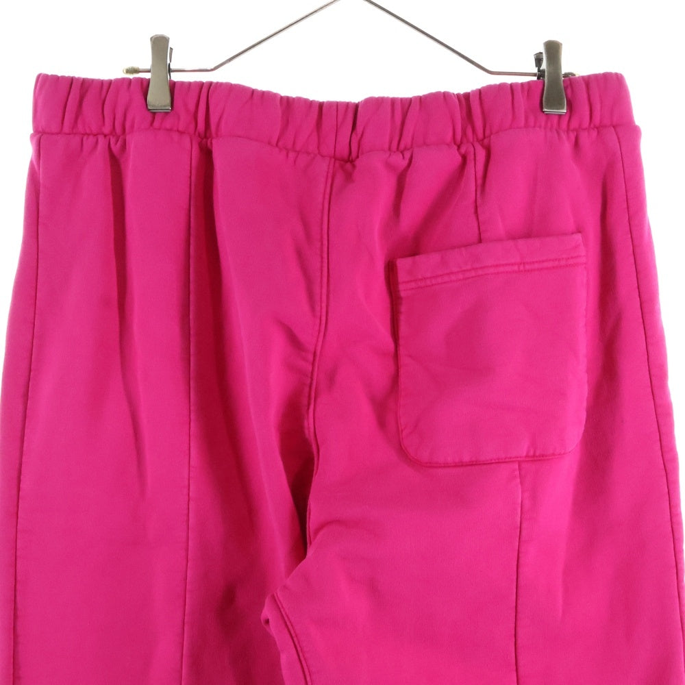 drew house(ドリューハウス) フロントロゴプリント コットン スウェットパンツ ピンク