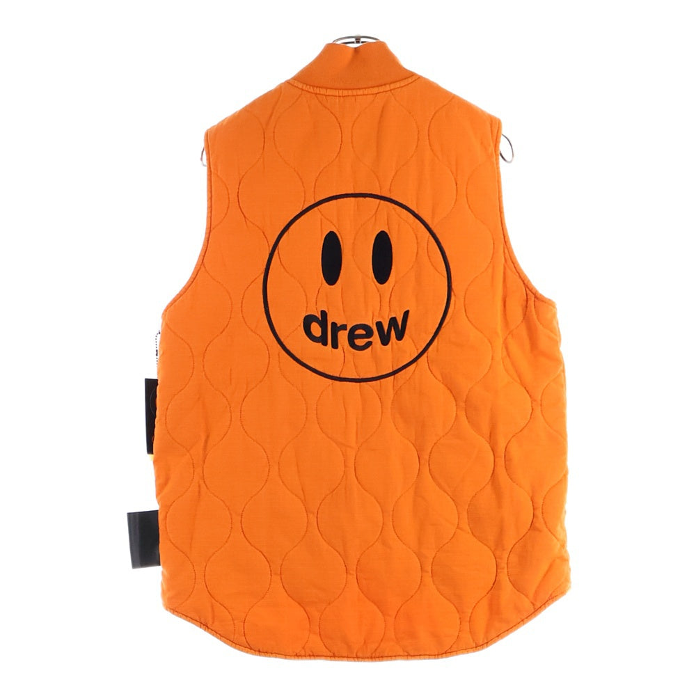 drew house(ドリューハウス) LOGO MASCOT ロゴマスコット刺繍 コットン ベスト オレンジ