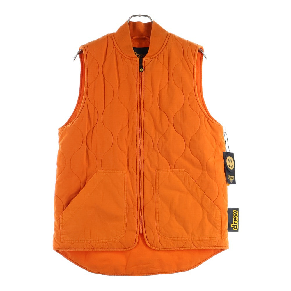 drew house(ドリューハウス) LOGO MASCOT ロゴマスコット刺繍 コットン ベスト オレンジ