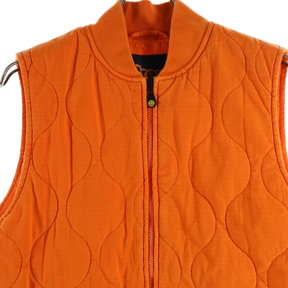 drew house(ドリューハウス) LOGO MASCOT ロゴマスコット刺繍 コットン ベスト オレンジ