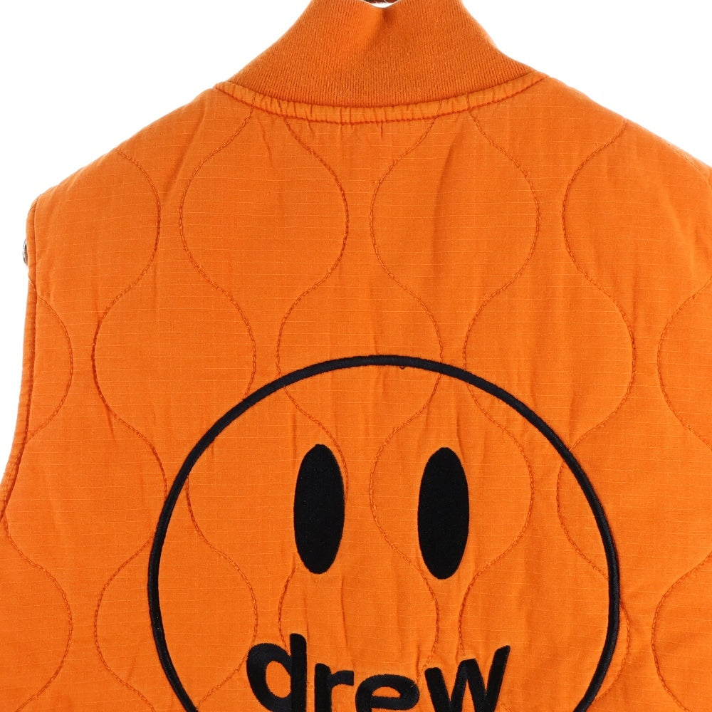 drew house(ドリューハウス) LOGO MASCOT ロゴマスコット刺繍 コットン ベスト オレンジ