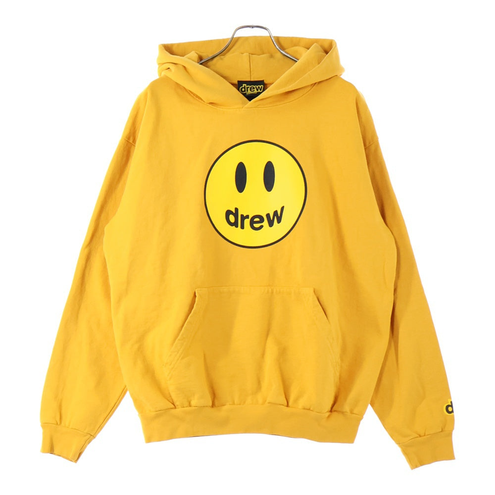 drew house(ドリューハウス) FRONT LOGO MASCOT HOODIE フロントロゴプリントプルオーバースウェットパーカー フーディー イエロー