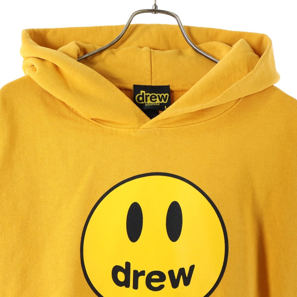 drew house(ドリューハウス) FRONT LOGO MASCOT HOODIE フロントロゴプリントプルオーバースウェットパーカー フーディー イエロー