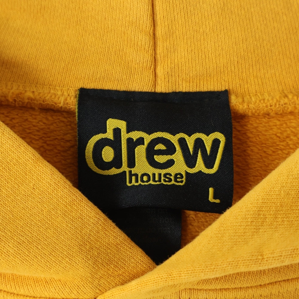 drew house(ドリューハウス) FRONT LOGO MASCOT HOODIE フロントロゴプリントプルオーバースウェットパーカー フーディー イエロー