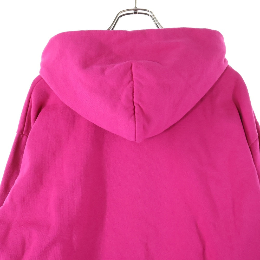 drew house(ドリューハウス) FRONT LOGO MASCOT HOODIE フロントロゴプリントプルオーバースウェットパーカー フーディー ピンク