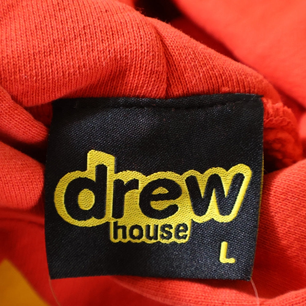 drew house(ドリューハウス) FRONT LOGO MASCOT HOODIE フロントロゴプリントプルオーバースウェットパーカー フーディー レッド