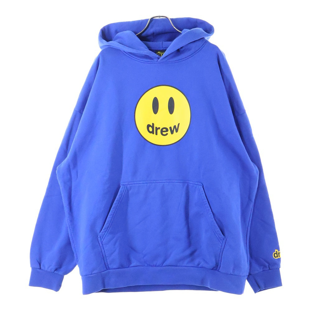 drew house(ドリューハウス) FRONT LOGO MASCOT HOODIE フロントロゴプリントプルオーバースウェットパーカー フーディー ブルー