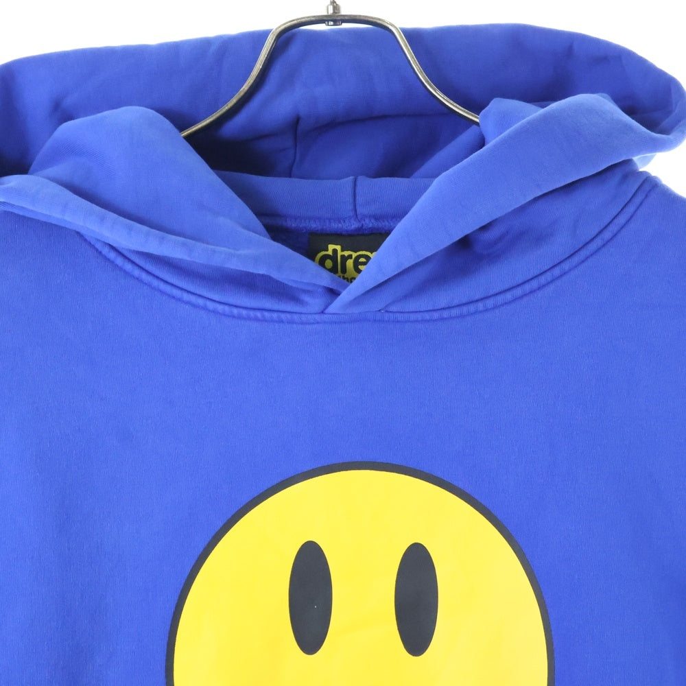 drew house(ドリューハウス) FRONT LOGO MASCOT HOODIE フロントロゴプリントプルオーバースウェットパーカー フーディー ブルー
