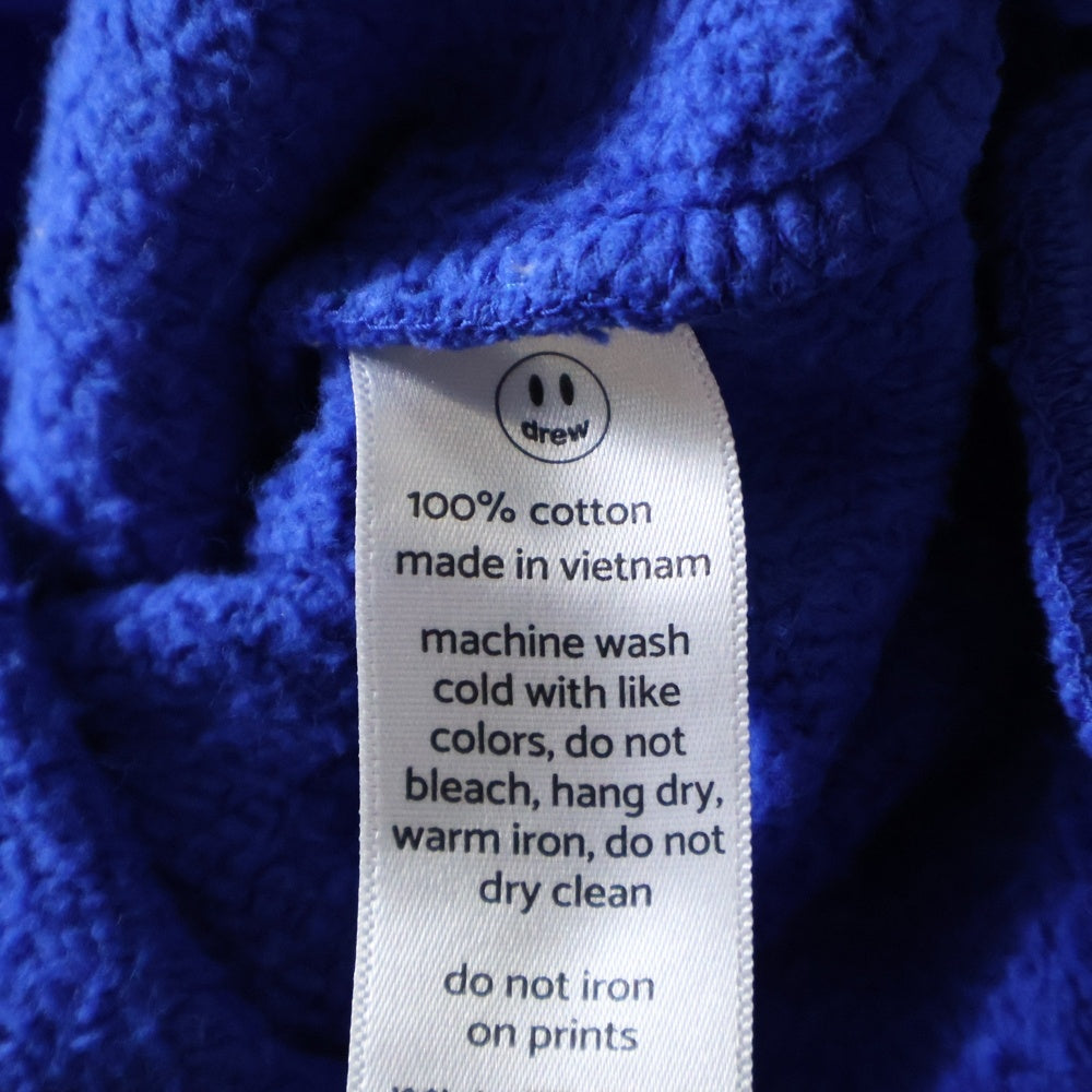 drew house(ドリューハウス) FRONT LOGO MASCOT HOODIE フロントロゴプリントプルオーバースウェットパーカー フーディー ブルー