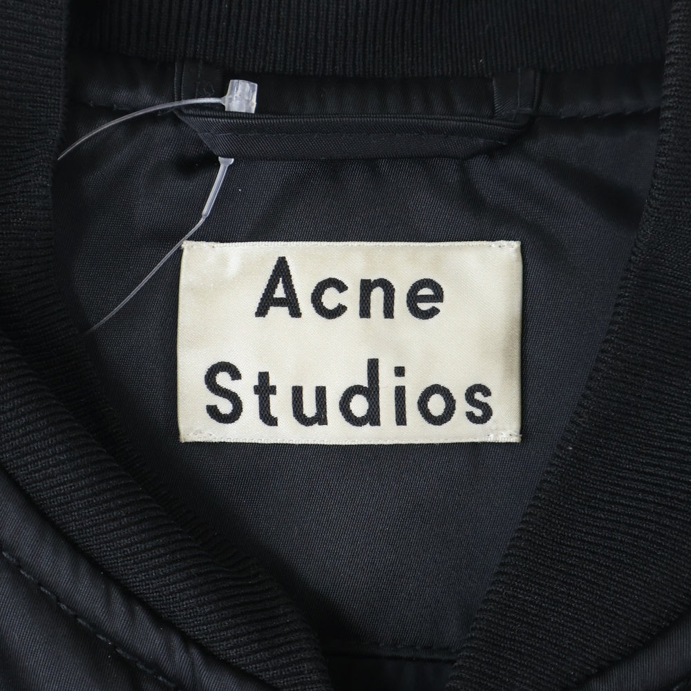 Acne Studios(アクネ ストゥディオズ) MYLON MATT PAW17 ジップアップ ナイロン ジャケット ブラック