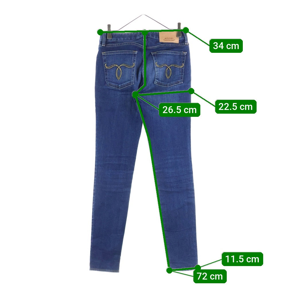 MOUSSY(マウジー) SKINNY レディース デニム スキニーパンツ インディゴ 010CAA12-2610-4