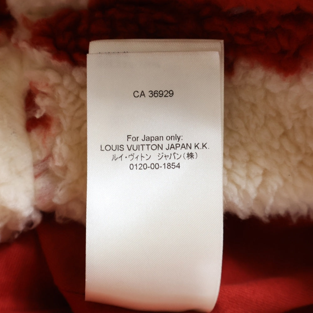 LOUIS VUITTON(ルイヴィトン) 22AW ×NIGO Damier Fleece Jacket ニゴ ダミエ ボアフリースジャケット レッド/ホワイト RM221M I03 HMY04W