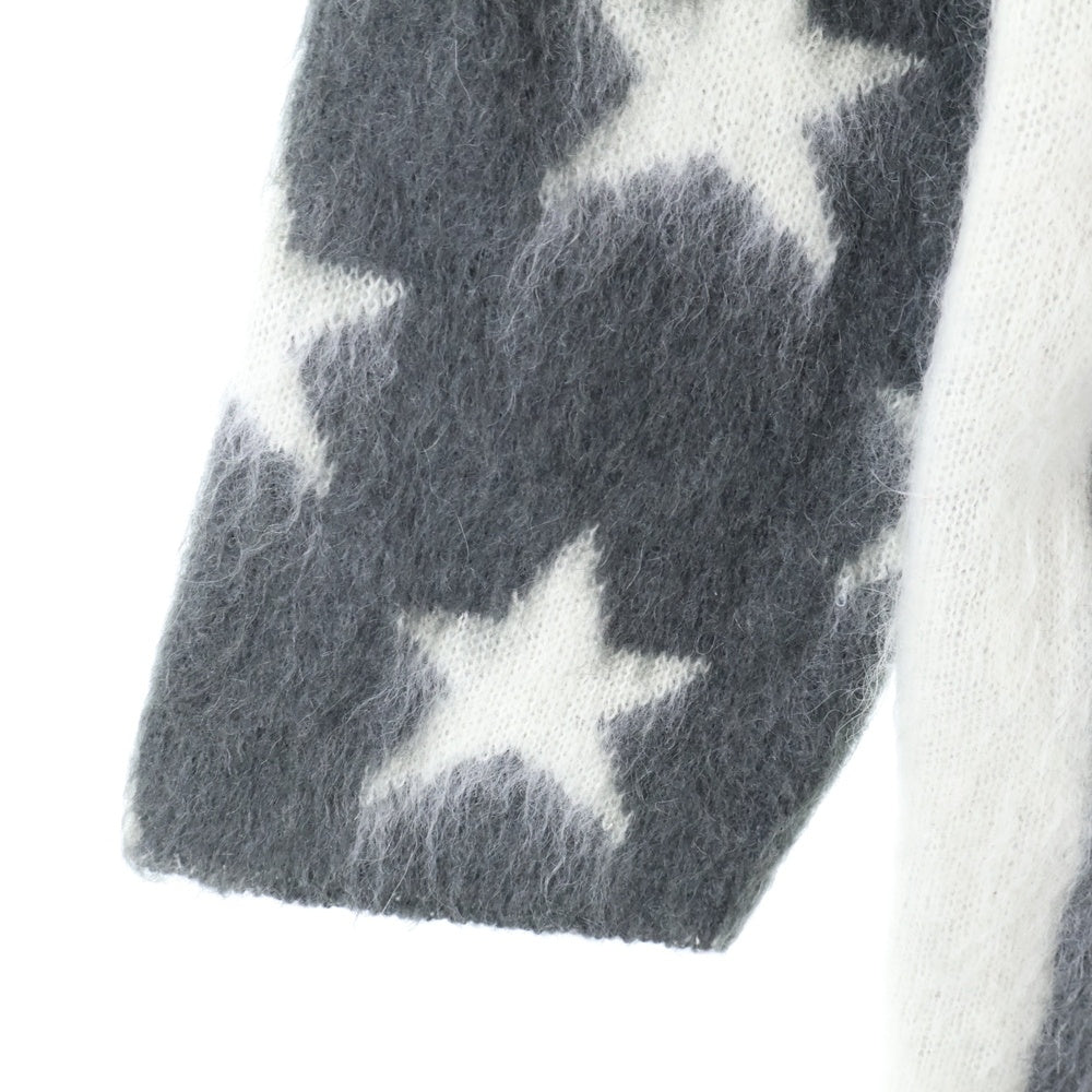 LOUIS VUITTON(ルイヴィトン) 19AW USAフラッグ モヘアニットセーター グレー RM192 RIS HHN98W
