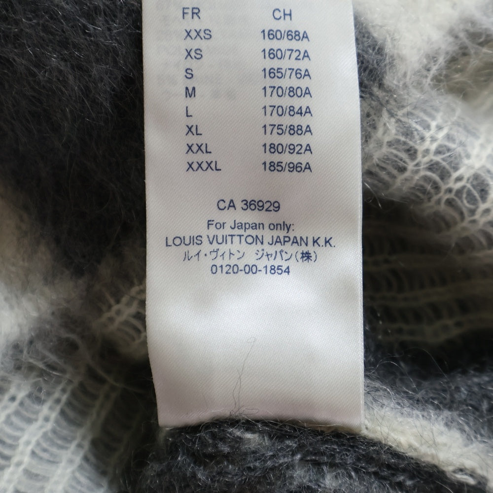 LOUIS VUITTON(ルイヴィトン) 19AW USAフラッグ モヘアニットセーター グレー RM192 RIS HHN98W