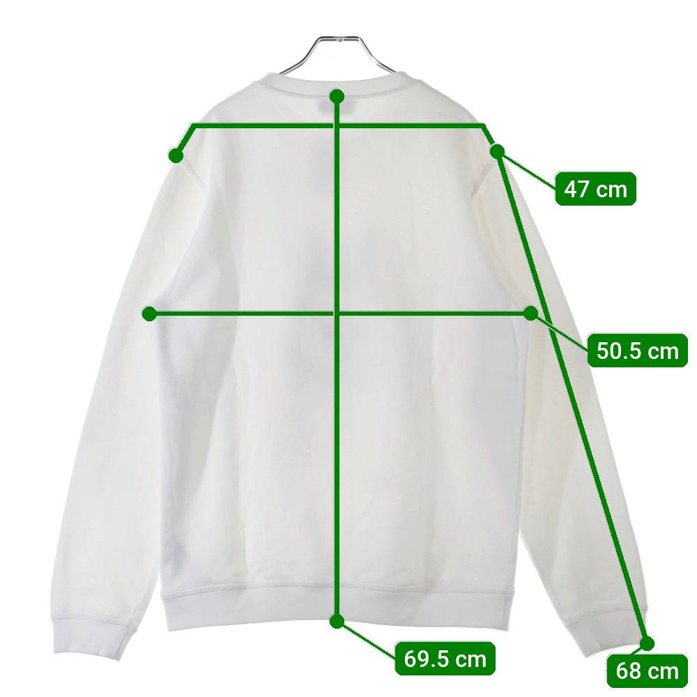 HERMES(エルメス) 23SS Scub'H 裏起毛 フロントロゴ スウェットトレーナー ホワイト