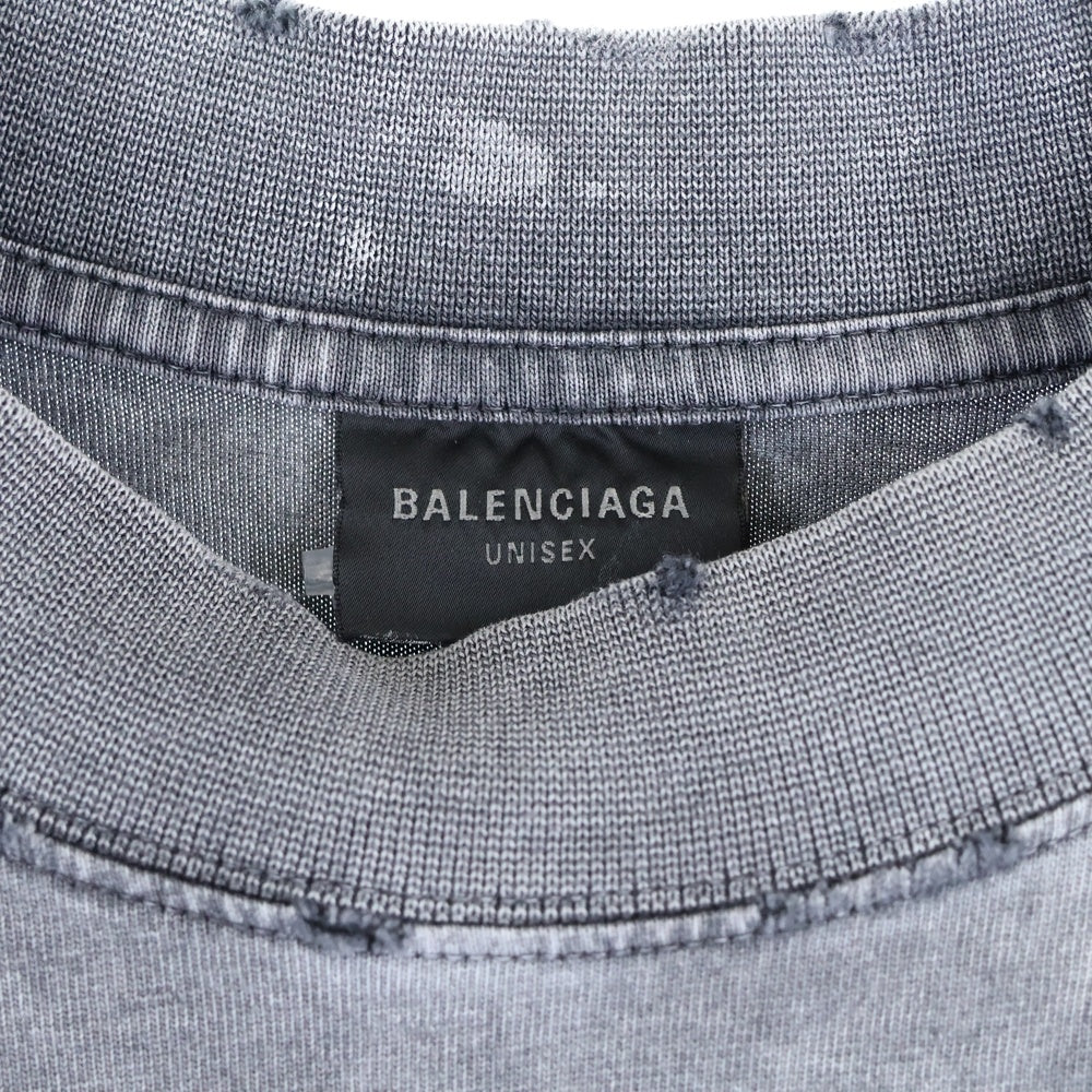 BALENCIAGA(バレンシアガ) Medium Fit T-Shirt ミディアムフィットTシャツ クルーネック 半袖/カットソー ブラック 764235 TRVI8