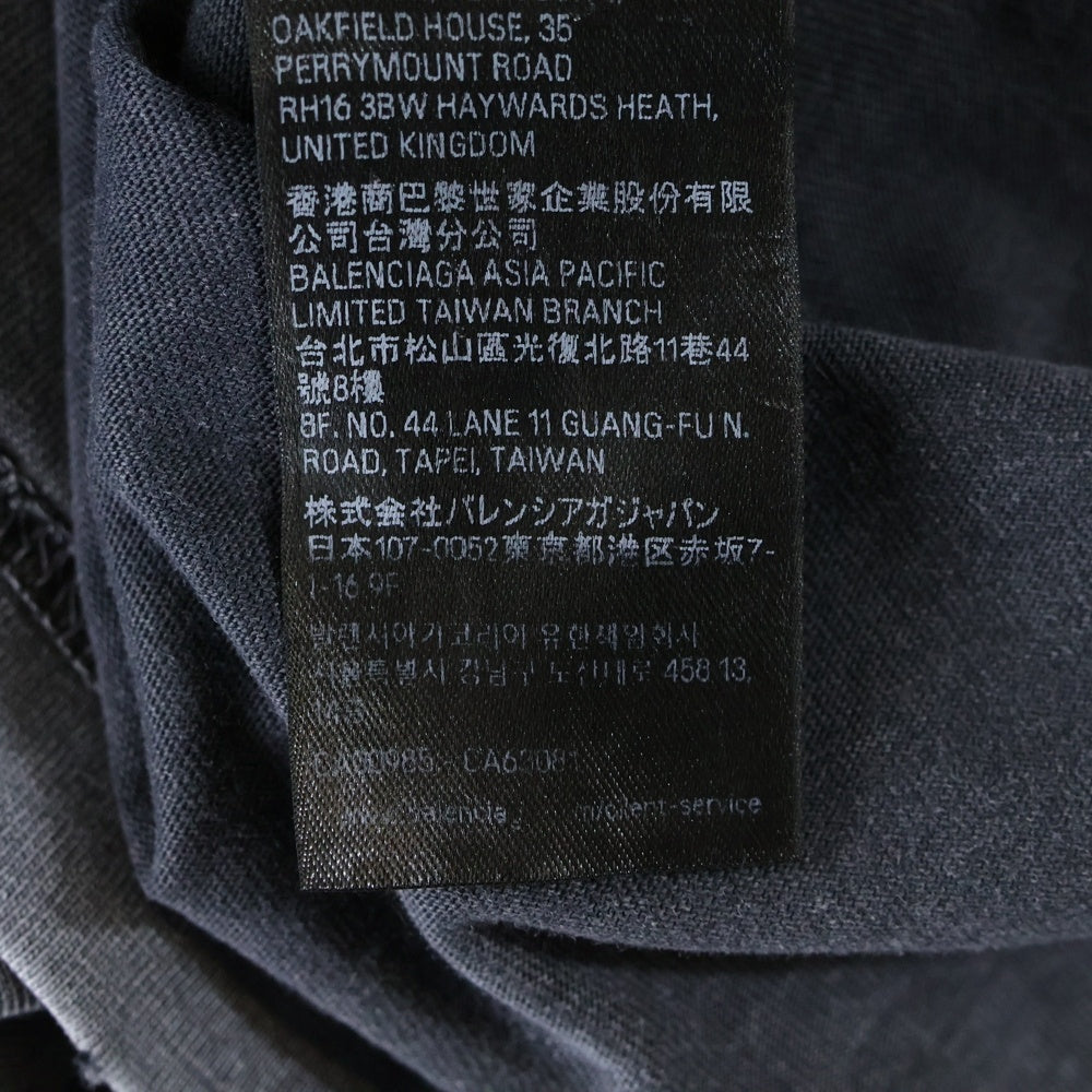 BALENCIAGA(バレンシアガ) Medium Fit T-Shirt ミディアムフィットTシャツ クルーネック 半袖/カットソー ブラック 764235 TRVI8
